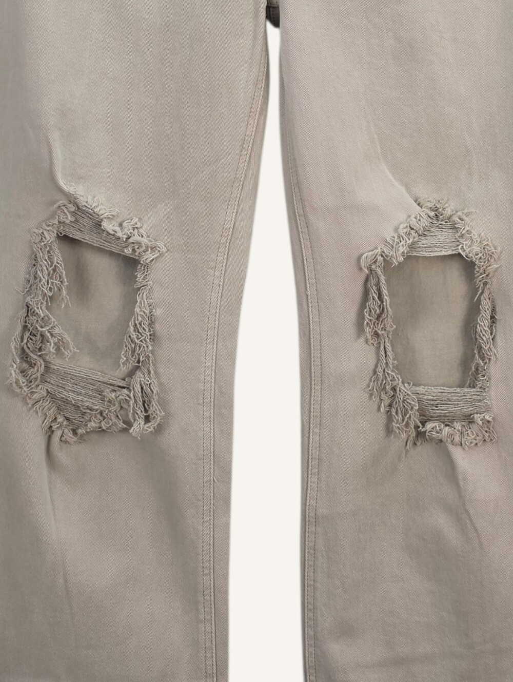 Risen Jeans High Rise Distressed Wide Leg Tan Jeans Size 15/32 NWT - Picture 3 of 10